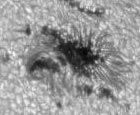 Sluneční skvrna v oblasti NOAA 456